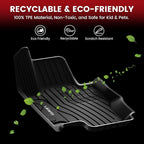 LASFIT Floor Mats for Mercedes Benz GLB 250/35 AMG 2026 2025 2024 2023 2022 2021 2020, All Weather TPE Custom Fit Floor Liners for Mercedes Benz GLB250 & GLB35 AMG 1st & 2nd Car Mats, Black
