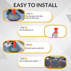 6 Pack 40 Inch Traffic Delineator Posts with Fillable Base and 6.6FT Plastic Chain, Safety Delineator Post Cones with 2 White Reflective Stripes for Construction Work (Red)