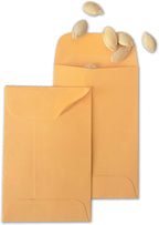 200PCS #1 Coin Envelopes 2.25x3.5 inches Brown Kraft Envelopes Classic Small Parts Gummed Flap for Coins, Cash, Credit Cards, Seeds