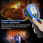 High Temp Infrared Thermometer -58℉~2732℉ Industrial Pyrometer 30:1 Digital IR Temperature Gauge,Non-Contact High Temperature Gun for Kiln,Forging,Engine,Industry and Home Repair.
