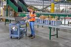 Rubbermaid Commercial Products BRUTE Heavy Duty 2-Shelf Utility/Service Cart, Medium, Lipped Shelves, Ergonomic Handle, 500 lbs. Capacity, Gray, for Warehouse/Garage/Cleaning/Maintenance/Stadiums