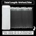 15.75 Inch x 164 Feet Bubble Cushioning Wrap Roll, Large Bubble Air Bubbles for Packaging Moving Shipping Delivering with Free Pump, Inflatable Air Column Bubble Bag Wine Bottle Protector