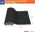 MAGZO Backed Adhesive Foam Padding 1/16" Thick x 12" W x 59" L, Black Thin Neoprene Sheets, Closed Cell Foam Sheet Roll