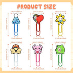 200 PCS Random Paper Clips Metal Paperclip Large Size Paper Clip Cute Bookmark Colorful Office Supplies Bookmark Clamp Desk Accessories Stationery for School Gifts for Christian