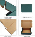 Green Recyclable Cardboard Small Gift Mailer Boxes for Shipping Packaging Craft Gifts Giving Products (25 Pack, 9 x 6 x 2 Inch)