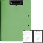 Clipboard Folder, A4 Foldable Clipboards, Office Clipboard Folder with Double Clips Metal Clip, 360 Degree Foldable Storage Clipboards for Office, School or Medical Field, Green
