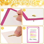 ADULLPONY 600Pcs Gold Brads, Paper Fasteners, 8x17.5mm Mini Brads, Split Pins, Round Head Brass Fasteners for Paper Crafts Supplies