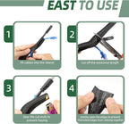 Split Wire Loom Tubing, Cable Protector Sleeve, Braided Cable Management for TV/Computer/Home Theater/Engine Bay, Cord Protectors from Pets No Chew (Black, 1/8"-10ft)