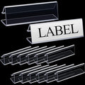 Outus Plastic Label Holder Wire Shelf Label Holder 3 x 0.875 Inches Pockets Shelf Price Tag Holders for Supermarket Library Kitchen Bookshelf Storage Bins(30 Pieces)