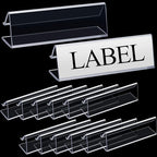 Outus Plastic Label Holder Wire Shelf Label Holder 3 x 0.875 Inches Pockets Shelf Price Tag Holders for Supermarket Library Kitchen Bookshelf Storage Bins(30 Pieces)