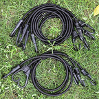 ZHOUBIN 48 Inch Black Bungee Cords with Hooks Heavy Duty, 2 Pcs