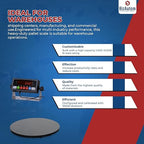 Floor Scale, Industrial Floor Scale in Round Shape, 60"x60"/5'x5' Heavy Duty Shipping Pallet Scale with Digital Indicator, 10000lb Capacity x1lb Accuracy, Commercial & Warehouse Floor Weighing
