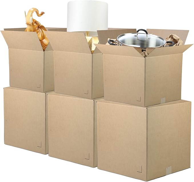 The Boxery Moving Boxes 15-Pack X-Large | 22x22x22 inch Brown/Kraft Corrugated Cardboard Packing, Moving & Storage for Business/Home – Durable - Eco-Friendly, Recyclable - Made in the USA