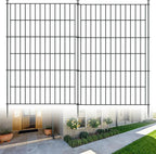 10 Panels Garden Fence Dog Fence Outdoor for Yard,40in H x 23.6ft L Rustproof Metal Fencing with Ground Stakes|No Dig Temporary Animal Proof Containment for Pets/Rabbits|Durable Patio Security Panels