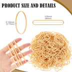 Marspark 6000 Pcs Size 33 Rubber Bands Bulk 10 lb Beige Soft Strong Elastic Rubber Bands for Office Supplies Trash Cans File Folders