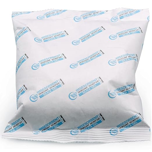 10 Packs 500 Gram Food Safe Silica Gel Desiccant Packets, Premium White Silica Gel Beads Packs, Dessicant Bags, Silica Gel for Storage