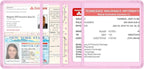 Car Insurance and Registration Holder, 5.5 x 5 Inch PU Leather Vehicle Glove Box Organizer Wallet Case for Insurance Card, Driver License, Paperwork - Pink