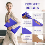 Skyygemm 24 Pcs Classification Folders Letter Size, 3 Divider Pressboard File Folder with Fasteners, Expanding File Organizer Bulk for Teachers, Clergy, Office, Church, Christmas Donations (Purple)