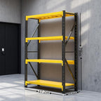 torage Shelves,Garage Shelving Heavy Duty Metal Adjustable Garage Shelves, Shelving Units Industrial Shelving for Warehouse(Yellow and Black, W47.2*D23.6*H78.7)