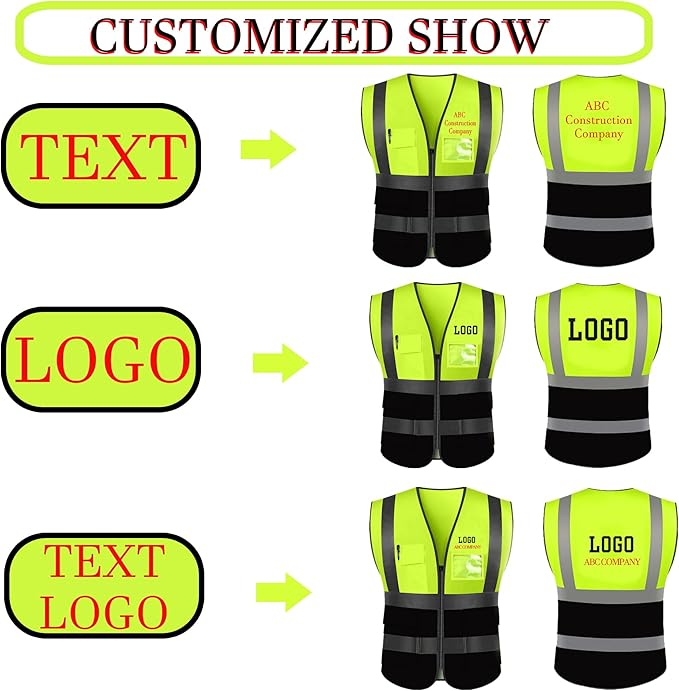 Personalized High Reflective Safety Vest Custom Hi Vis Safety Vest Men Women Construction Workwear Security Vest
