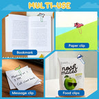 30 PCS Airplane Paper Clips Metal Paperclip Large Size Paper Clip Cute Bookmark Colorful Office Supplies Bookmark Clamp Desk Accessories Stationery for School Gifts for Students