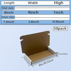 8x4x1 inch Small White Shipping Boxes 50 Pack, Corrugated Cardboard Mailer Boxes Bulk for Packaging Business Mailing Gift，Mini Mailer Boxes for Packaging Supplies Business Present