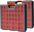 AIRTOON 2PCS Multi-Purpose Toolbox, Professional Organizer with 22 Bin Compartments, Box Organizer for Hardware, Screws, Bolts, Nuts, Nails, Tools, Arts