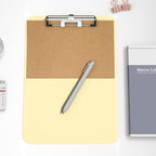Hongri Plastic Clipboard with Pen Holder, Yellow 8.5x11 Letter Size Clip Board for Classroom, Office, Students, Nurses and Women, Low Profile Clip, Size 12.5 x 9 in