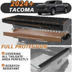 TripleAliners Compatible with Toyota Tacoma 2024 2025 2026 Accessories Tailgate Mat with Tailgate Cap Top Protector Full-Coverage All Weather Truck Bed Cover Liner Replacement