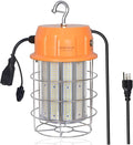250W LED Temporary Work Light, Portable Hanging Work Construction Light,5000K 35,000 Lumens Light with Stainless Steel Shield and Hook,for Indoor Mine Job Site Lighting, Plug and Play