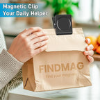 FINDMAG 2.2inch Extra Large Magnetic Clips, Magnet Christmas Light Clip Heavy Duty, Strong Magnet with Clips for Fridge, Whiteboard, Classroom, Kitchen, Home (Black, Pack of 8)