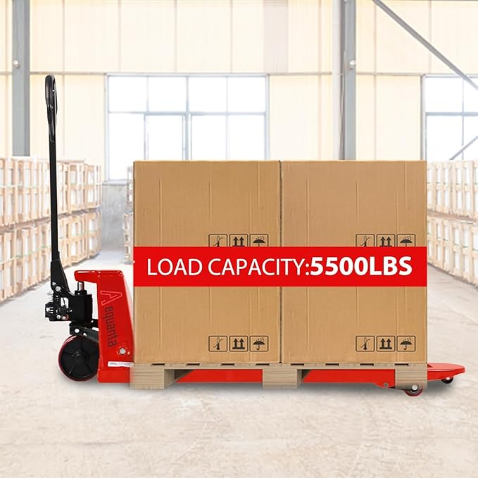 Pallet Jack 5500 Lbs Capacity, 21" W x 48" L Forks, Heavy-Duty Manual Hand Pallet Truck
