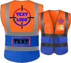 Personalized High Reflective Safety Vest Custom Hi Vis Safety Vest Men Women Construction Workwear Security Vest