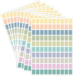 Starboling Color Coding Labels,3000 PCS 1/2" x 3/4" Morandi Rectangular Colored Labels Stickers,for Garage Sale,Price Tags,File Folder Tabs,and Classroom Organization