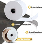 Azure Zone, Thermal Paper 2-1/4 X 230ft 100 Rolls, Fits Most POS Machines and Cash Registers, Great for Business Sales