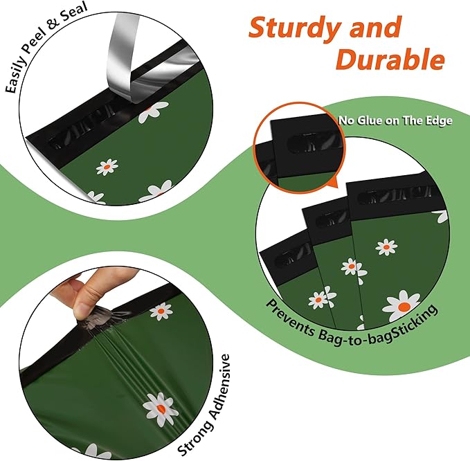 Poly Mailers 10x13 Inch 25 Pcs - Cherry printed Shipping Bags, 2.4mil Thickness, Waterproof and Tear Resistant Mailing Envelopes, Self-Sealing Packaging Bags for Small Business