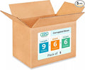 Small Moving & Shipping Boxes 9 x 6 x 6 inches (5-Pack) - Extra Strength 200 lb vs Regular - Corrugated Boxes for Packaging for USPS/UPS/FEDEX - Cardboard Box Small by IDL Packaging