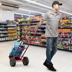 Goplus Hand Truck, P-Handle Hand Truck Dolly with Vertical Loop Handle, 10” Wheels, 15” x 9” Foldable Nose Plate, 660 LBS Capacity, Heavy Duty Metal Dolly Cart for Lifting, Moving, Delivery, Stairs