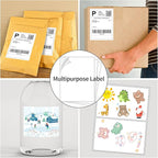 Coopaty Half Sheet Shipping Labels 8.5" x 5.5" Sticker Labels for Laser & Ink Jet Printers, 2 Per Page Self Adhesive Mailing Labels for Packages (500 Sheets, 1000 Labels)