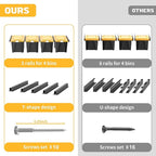 WALMANN Overhead Tote Storage Rails, Heavy Duty Garage Ceiling Bin Storage Rack Adjustable Garage Tote Slide Rail(5 Pack for 4 Bins, Bins Are Not Included)