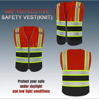 BeautyWill Custom Logo Safety Vest Class 2 High Visibility Reflective Vest for Men - Personalized Logo Team Vest