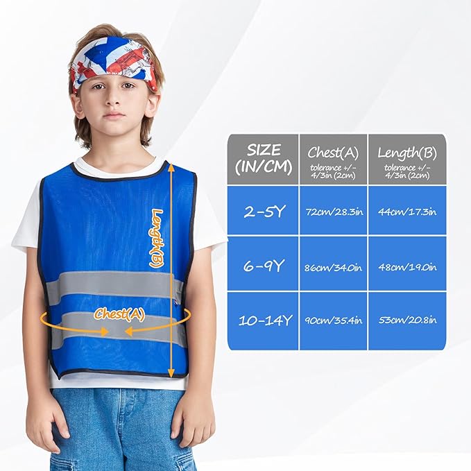 A-SAFETY Kids High Vis Reflective construction Safety vest customized LOGO