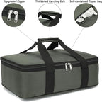 Insulated Casserole Carrier Bag - Large Portable Hot and Cold Food Storage Tote with Handles Thermal Bag for Parties, Picnics, Camping, Travel,Fits 9"x13" Baking Dish,Army Green