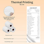 2 1/4" x 85' Thermal Receipt Paper(50 Rolls),Credit Card Paper Rolls Thermal,Fits 58mm Thermal POS Printer,Cash Register,Premium Printer Paper,58mm Terminal Credit Card Machines