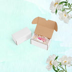 WIFTREY 40 Pack 4.6x2.2x2.2 Small Shipping Boxes for Packing Small Business, White Corrugated Cardboard mailing Box for Shipping