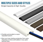 Floor Cord Covers for Wires 20FT Cable Hider Wire Cover Self Adhesive Cord Hider Floor for Offices, Homes, Workshops, Warehouses Cable Cavity 0.39" W x 0.27" H