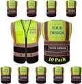 BeautyWill Custom Logo Safety Vest Class2 High Visibility Reflective Vest Breathable Construction Vest