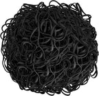 Large Heavy Duty Latex Rubber Bands 12 Inches Trash Can Bands Strong Elastic Bands for Office Supply, File Folders, Cat Litter Box, 60 Pack (Black)