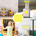 Starboling Color Coding Labels,3000 PCS 1/2" x 3/4" Yellow Rectangular Colored Labels Stickers,for Garage Sale,Price Tags,File Folder Tabs,and Classroom Organization