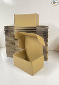 50 Pack 6x4x3 Inches Brown Corrugated Mailer Boxes -Corrugated Cardboard Mailing Boxes for Small Business Packaging and Gift Presentation